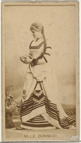 Mlle. Donsko, from the Actors and Actresses series (N145-8) issued by Duke Sons & Co. to promote Duke Cigarettes by W. Duke, Sons & Co., photograph, 1890-1895