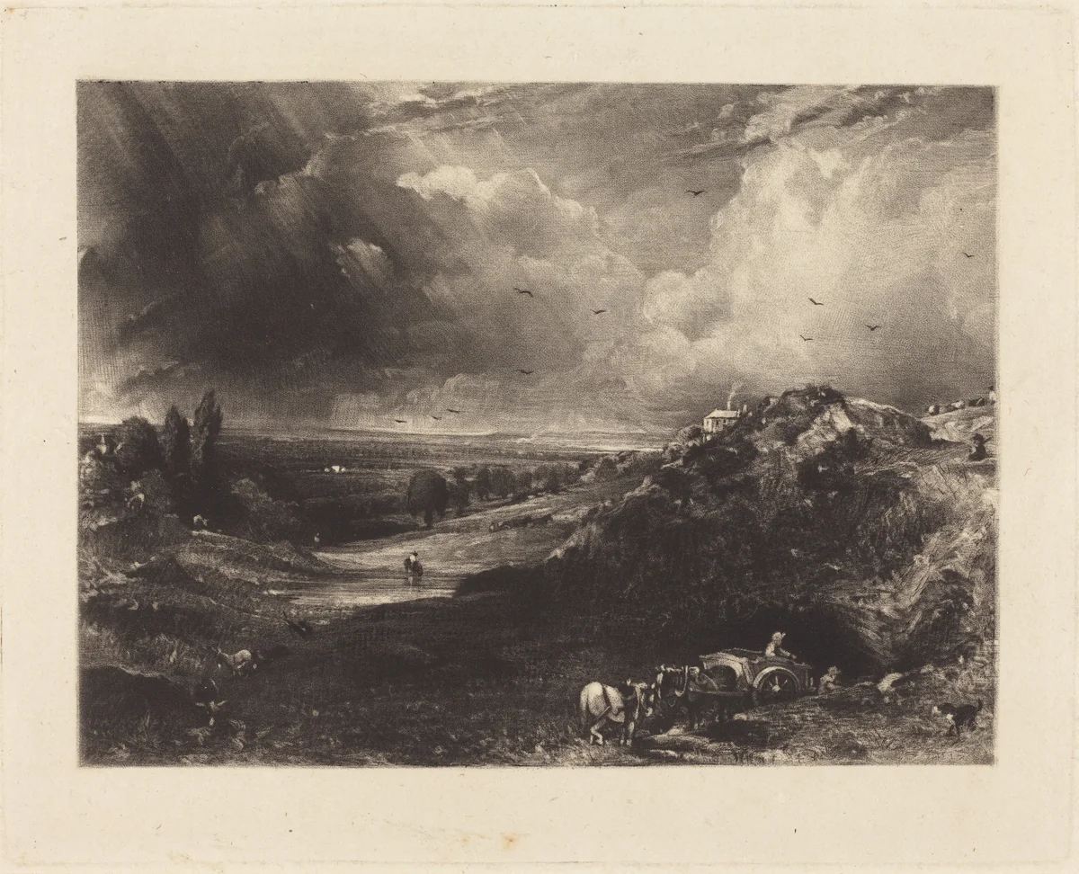 A Heath by David Lucas; John Constable, print, 1830-1831