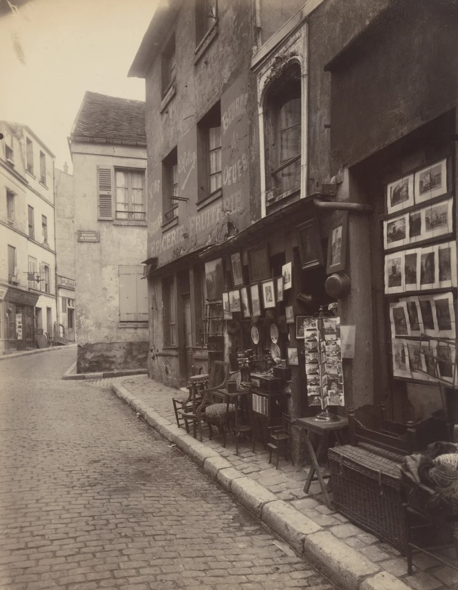 Rue Norvins by Eugène Atget, photograph, 1924