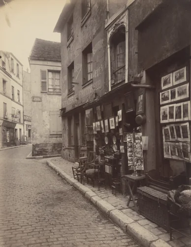 Rue Norvins by Eugène Atget, photograph, 1924
