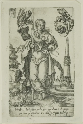 Charity, from the Virtues by Heinrich Aldegrever, print, 1552