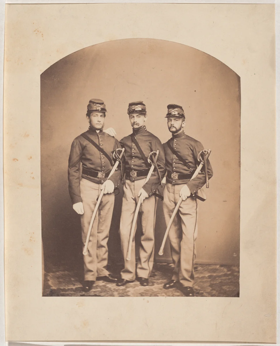 M. Edward Rogers, Robert E. Randall, and Charles F. Lennig, First Troop Philadelphia City Cavalry by Samuel Broadbent, photograph, 1861