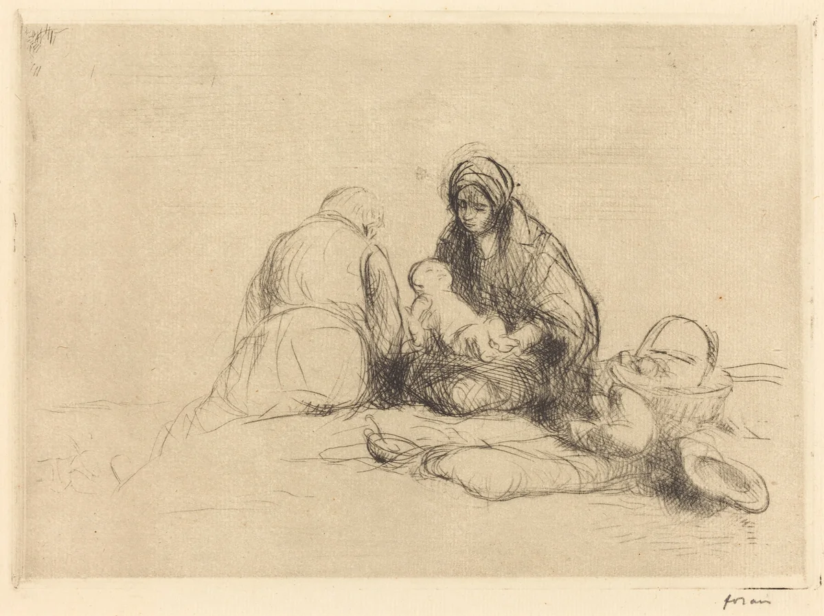 Le repos en Egypte (The Rest in Egypt) by Jean-Louis Forain, print, 1909