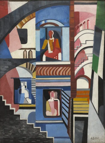 Theatrical Composition by Alexandra Exter, painting, 1925