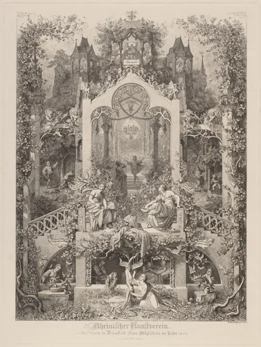 Aschenputtel (Cinderella) by Eugen Napoleon Neureuther, print, 1847