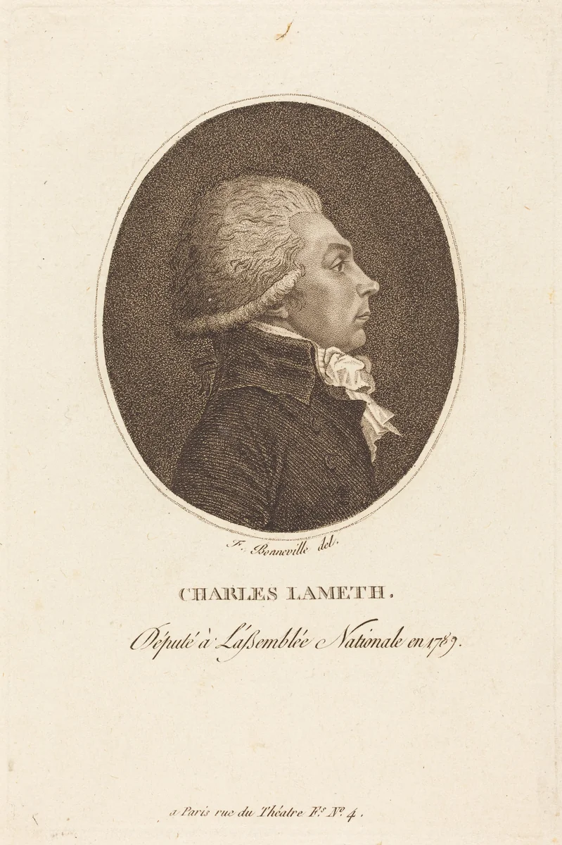 Charles Lameth by François Bonneville, print, 1796