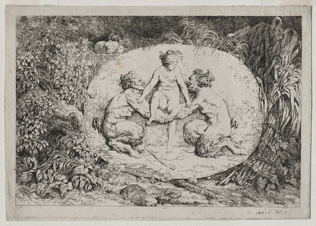 Bacchanales by Jean Honoré Fragonard, print, 1763
