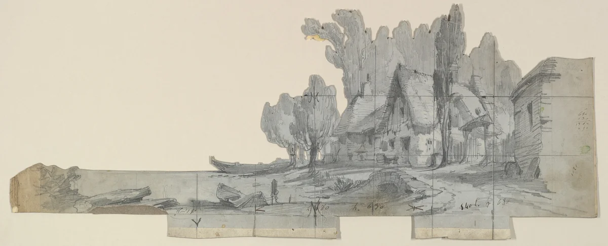 Design for a Stage Set by Eugène Cicéri, drawing, 1830-1890
