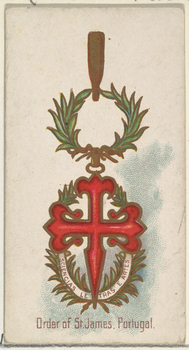 Order of St. James, Portugal, from the World's Decorations series (N30) for Allen & Ginter Cigarettes by Allen & Ginter, print, 1890