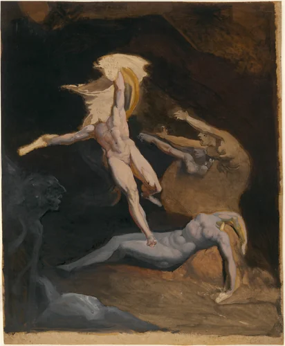 Perseus Starting from the Cave of the Gorgons by Henry Fuseli, painting, 1810-1820