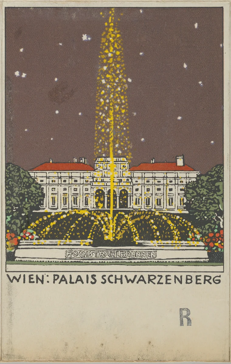 Vienna: Palais Schwarzenberg by Urban Janke, print, 1908