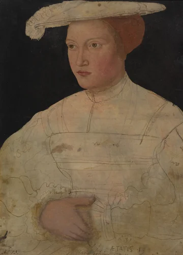 Maria Markgräfin zu Brandenburg by Peter Gertner, drawing, 1539