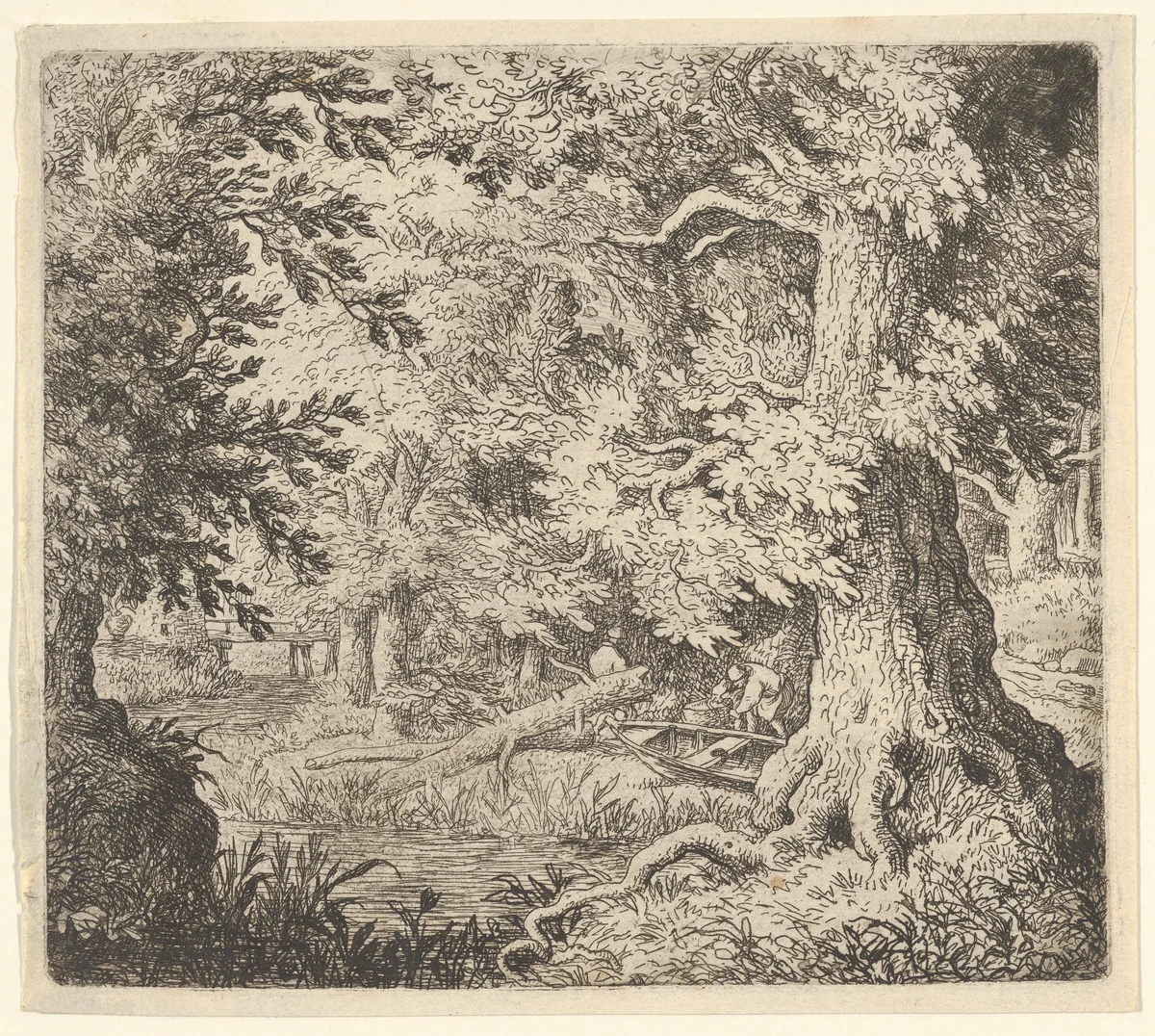 The Brook in the Wood by Allart van Everdingen, print, 1621-1675