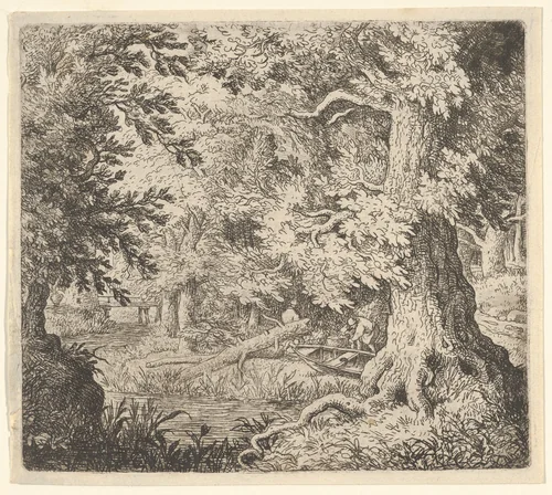 The Brook in the Wood by Allart van Everdingen, print, 1621-1675