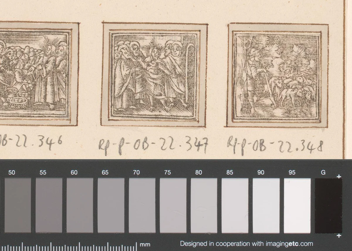 Christus onderwijst zijn discipelen by anonymous, print, 1590