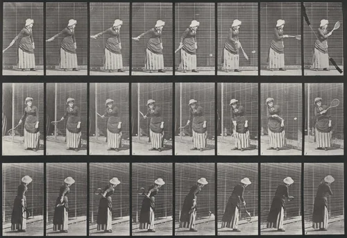 Plate Number 297. Lawn tennis by Eadweard Muybridge, photograph, 1887