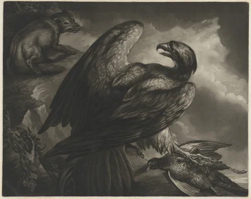Eagle and Fox by John Murphy; James Northcote, print, 1799