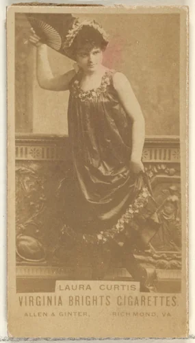 Laura Curtis, from the Actors and Actresses series (N45, Type 1) for Virginia Brights Cigarettes by Allen & Ginter, photograph, 1885-1891