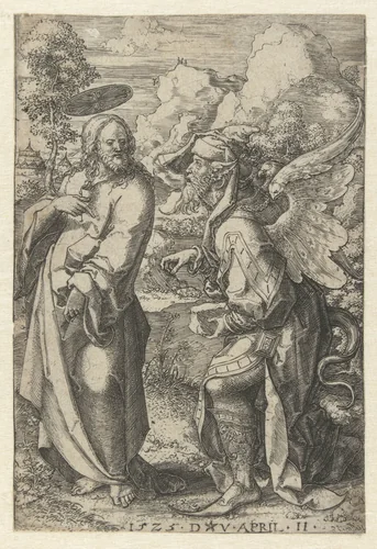Verzoeking van Christus by Unknown, print, 1525