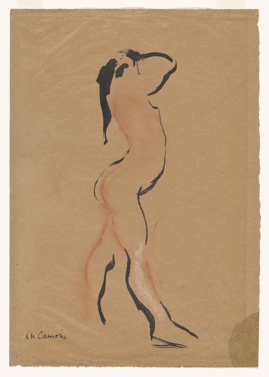 Standing Nude by Charles Camoin, drawing, 1904