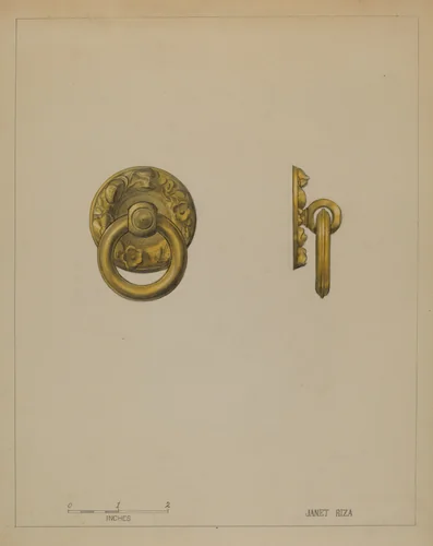 Drawer Pull by Janet Riza, index of american design, 1936