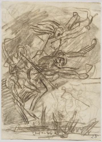 La Mort et les Passions fondant sur la terre by Auguste Louis Lepère, drawing, 1914