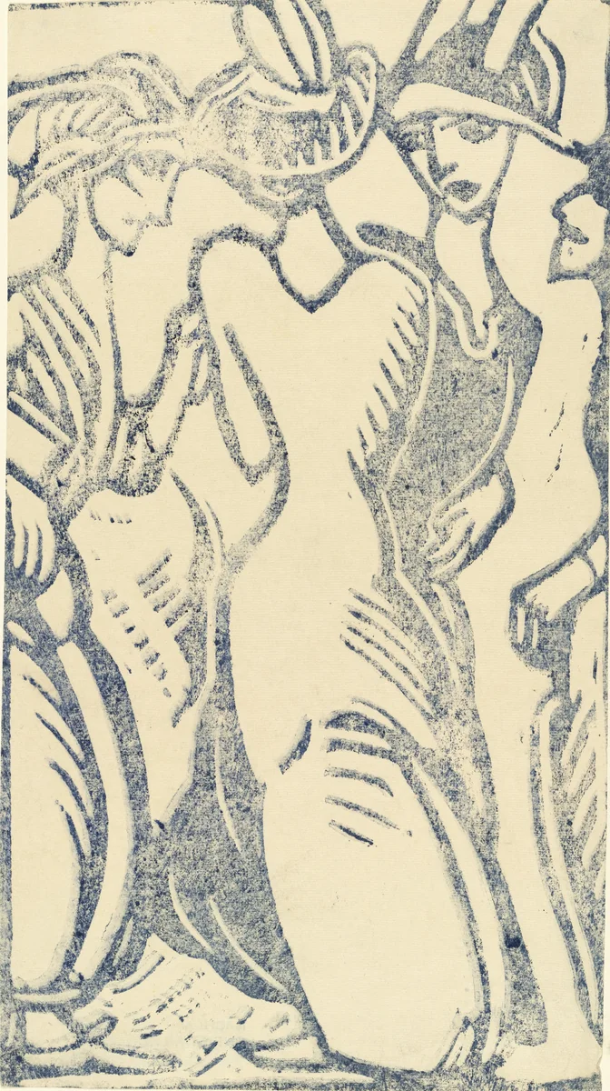Three Women (Drei Frauen) by Christian Rohlfs, print, 1912
