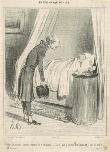 Pardon...je suis courtier de commerce... by Honoré Daumier, print, 1840