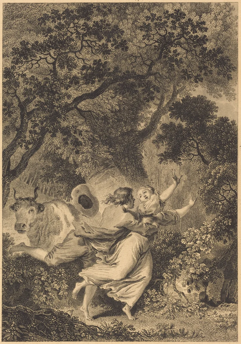 La clochette by Jean Honoré Fragonard, print, 1741-1808
