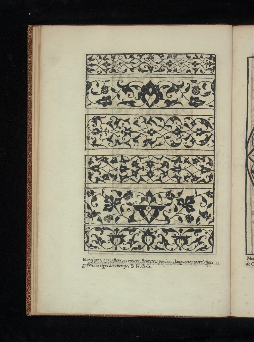 Livre de Moresques, page 3 (verso) by Francesco di Pellegrino, book, 1546