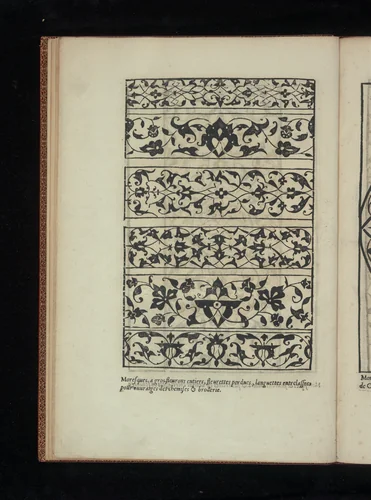 Livre de Moresques, page 3 (verso) by Francesco di Pellegrino, book, 1546