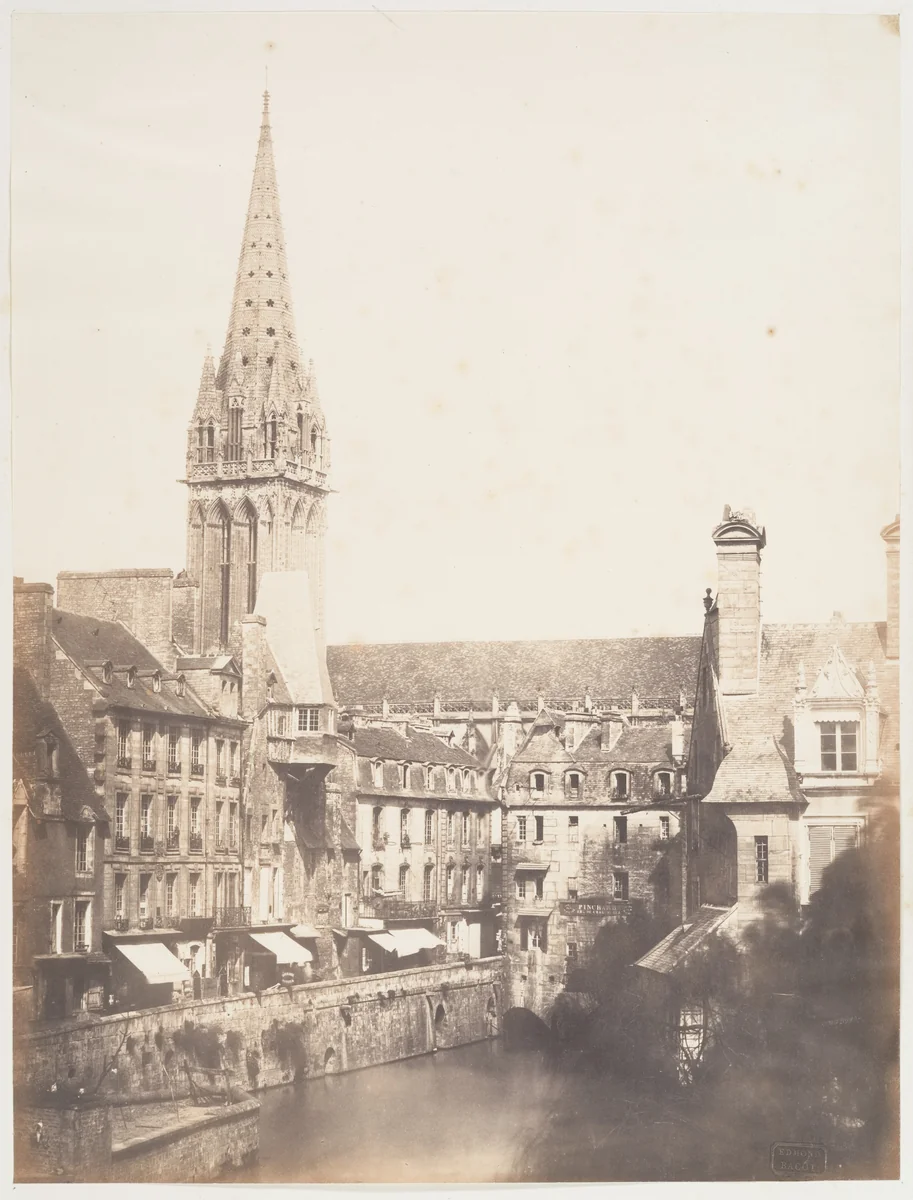 Rue des Petits Murs, Caen by Edmond Bacot, photograph, 1852-1854