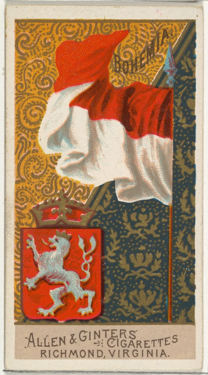 Bohemia, from Flags of All Nations, Series 2 (N10) for Allen & Ginter Cigarettes Brands by Allen & Ginter, print, 1890