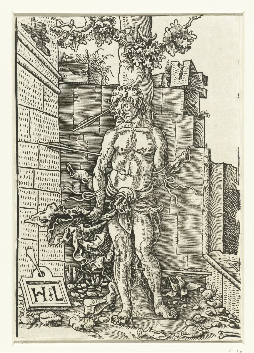 Heilige Sebastiaan by Unknown, print, 1505-1533