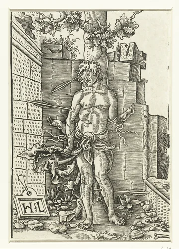 Heilige Sebastiaan by Unknown, print, 1505-1533