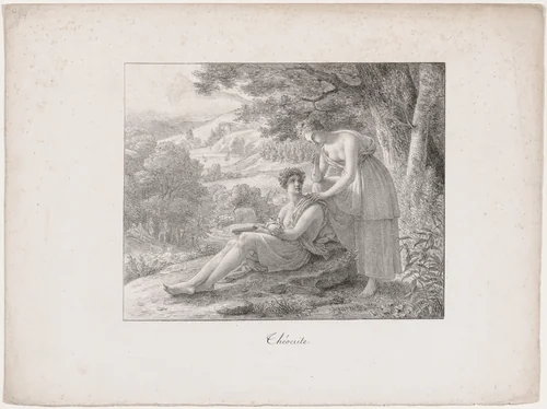 Théocrite (Theorcritus) by Louis Hersent; François Seraphin Delpech, print, 1818