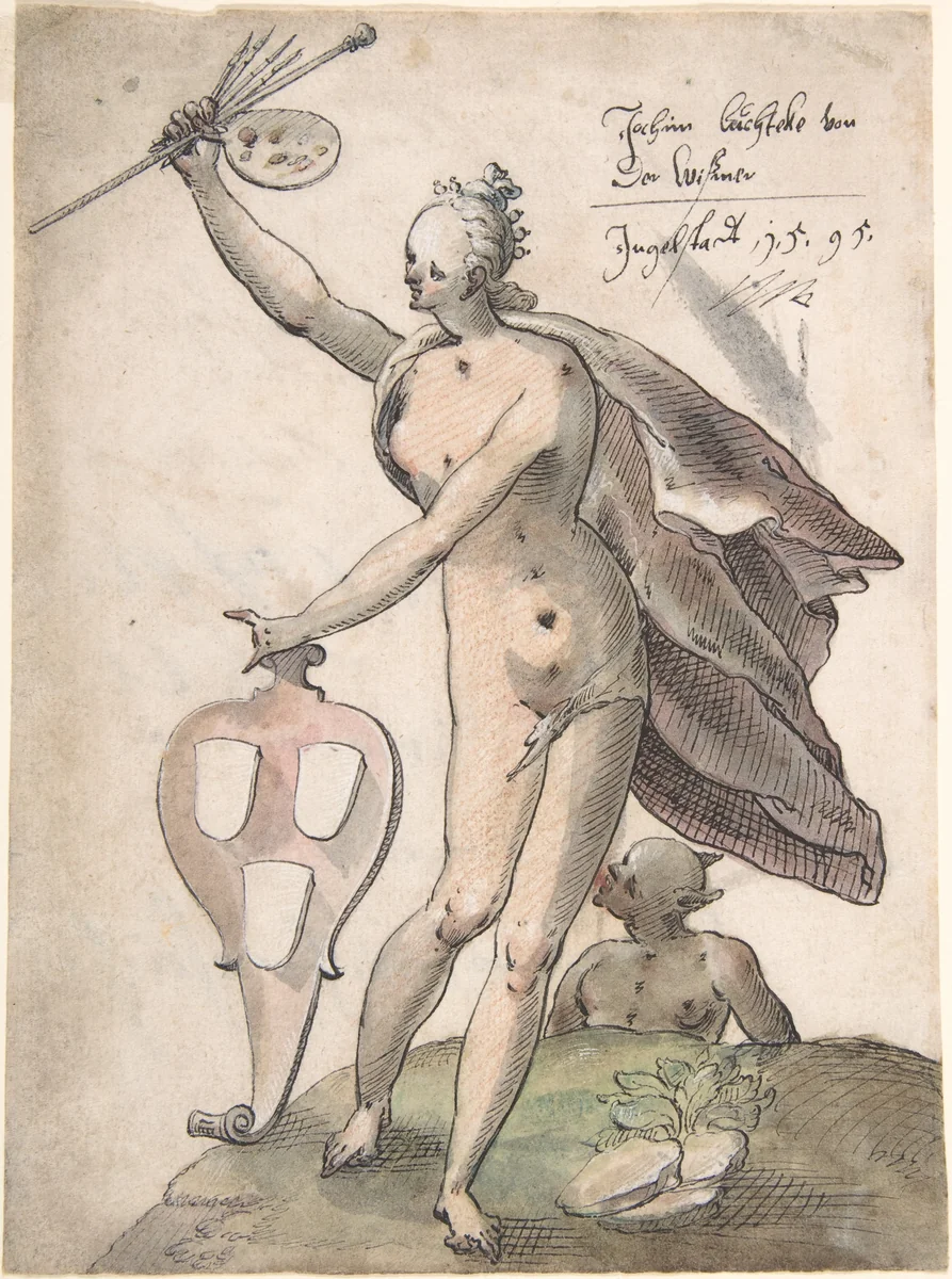 Allegory of Art by Joachim Lüchteke, drawing, 1595