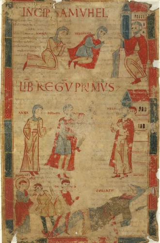 Four Scenes from the First Book of Samuel by Italian 11th Century, drawing, 1050-1099