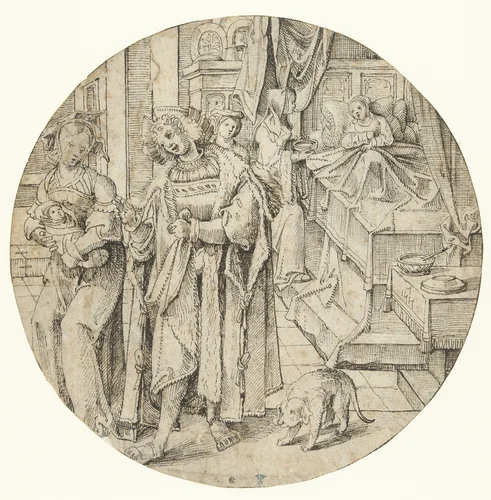 Geboorte van de zoon van Gauthier en Griselda by Pieter Cornelisz. genaamd Kunst, drawing, 1517