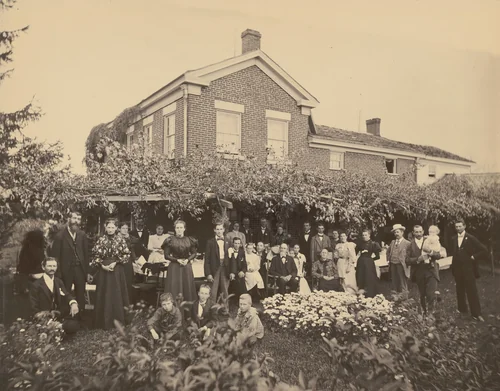 Portrait of a Family, near Meadville, Pennsylvania by Ira E. Hall, photograph, 1885-1889