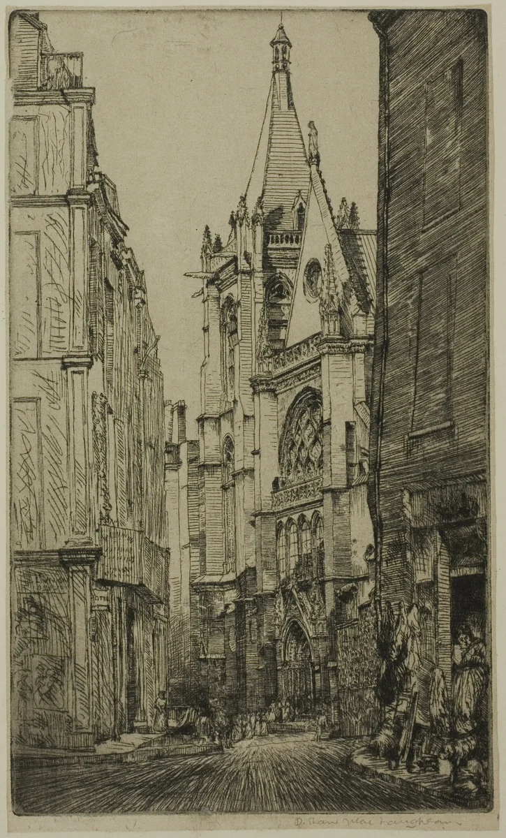 St. Severin, Paris by Donald Shaw MacLaughlan, print, 1902