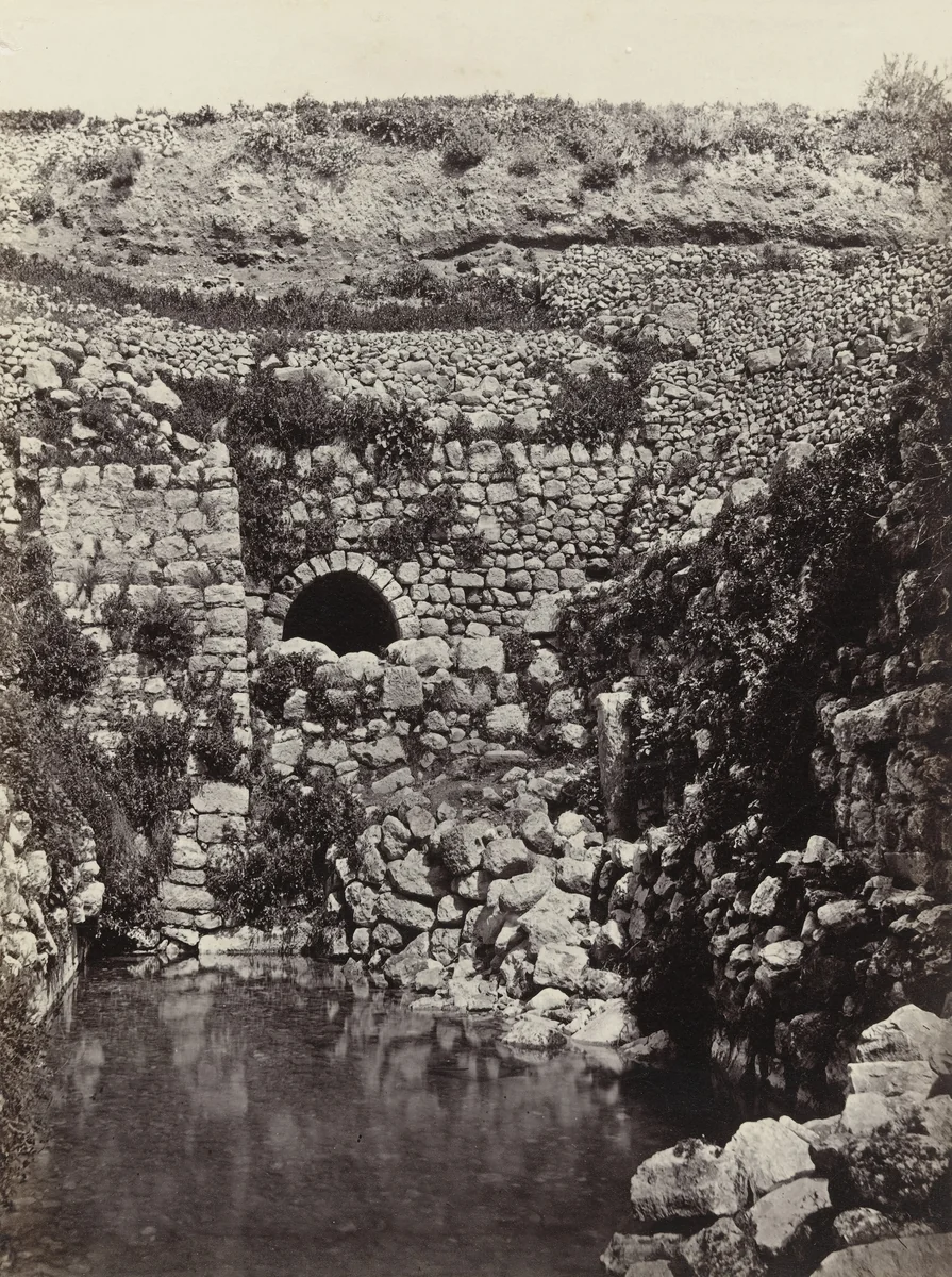 The Pool of Siloam, Jerusalem (#578) by Francis Frith, photograph, 1860