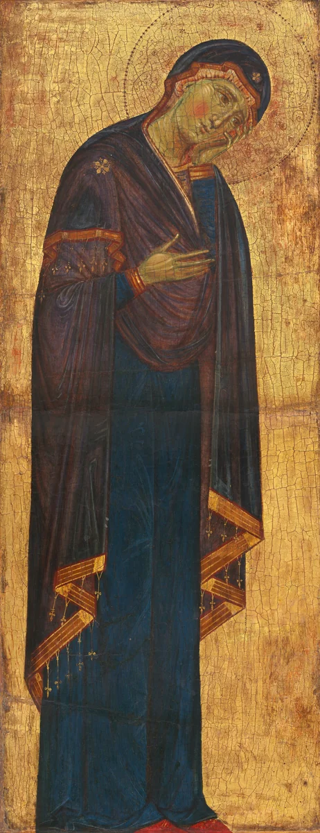The Mourning Madonna by Master of the Franciscan Crucifixes, painting, 1270-1275