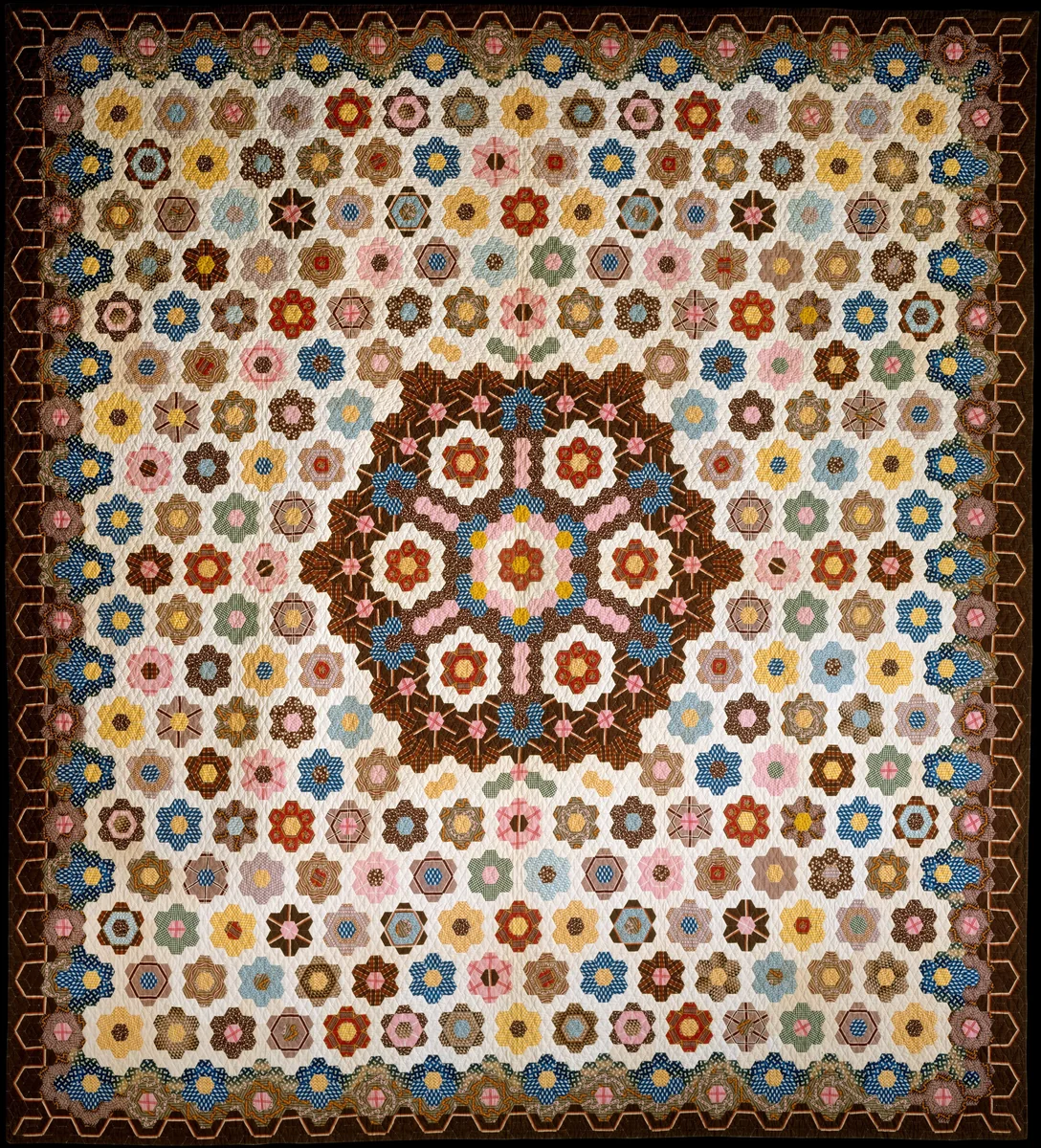 Honeycomb Quilt by Elizabeth Van Horne Clarkson, artwork, 1827-1833