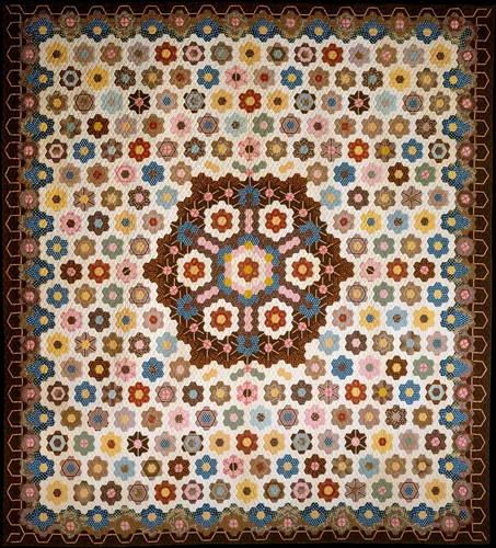 Honeycomb Quilt by Elizabeth Van Horne Clarkson, artwork, 1827-1833