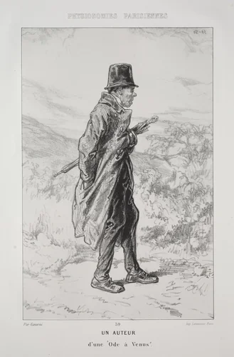 Un Auteur by Paul Gavarni, print, 1857-1862