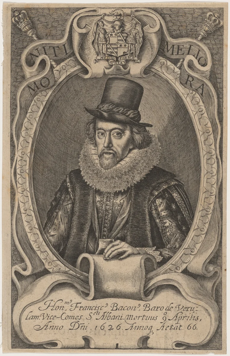 Sir Francis Bacon by Simon van de Passe, print, 1595-1647
