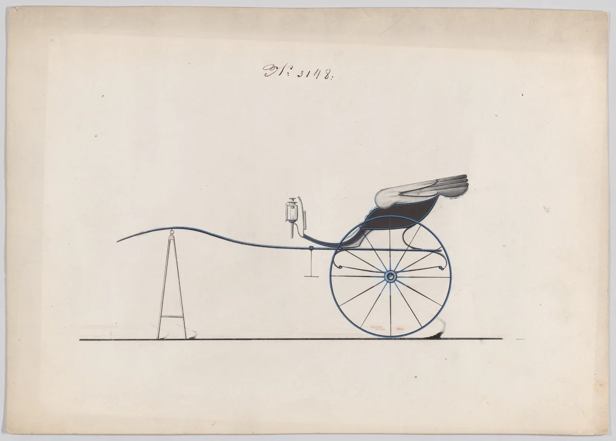 Gig # 3148 by Brewster & Co., drawing, 1875