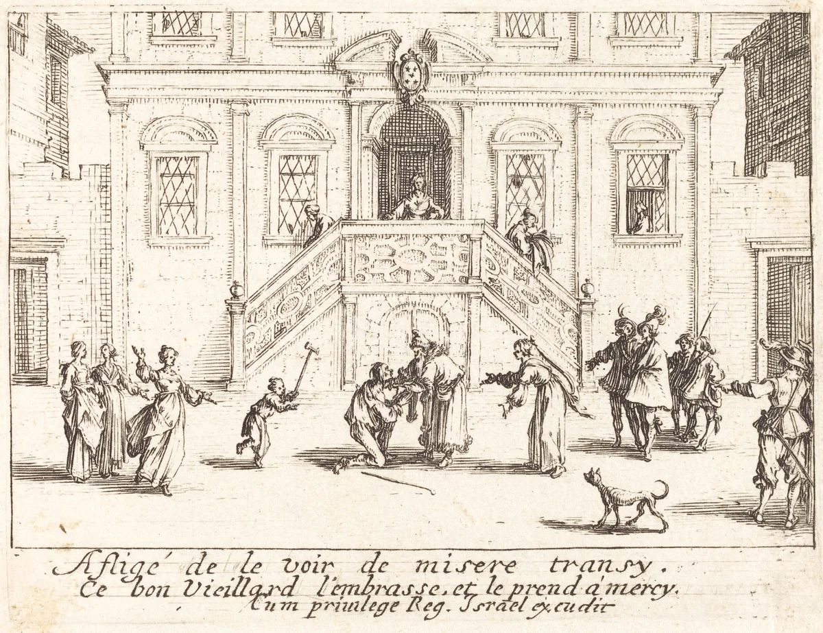 Return of the Prodigal Son by Jacques Callot, print, 1635