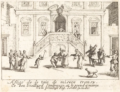 Return of the Prodigal Son by Jacques Callot, print, 1635